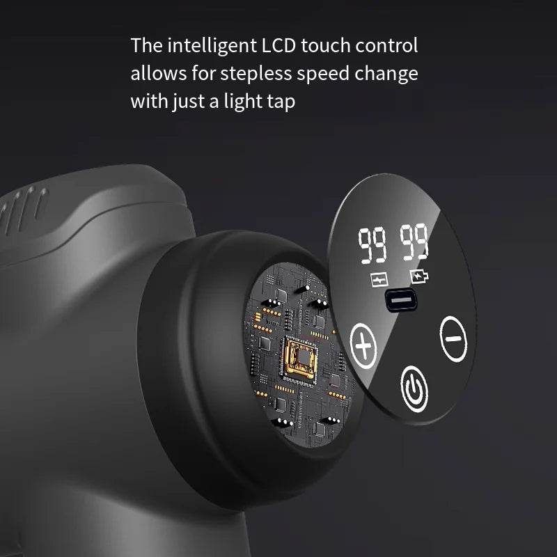 Fitness Massage Gun Fascia Deep Muscle Relax Body Neck Massager Electric Fitness Equipment Noise Reduction Christmas gift