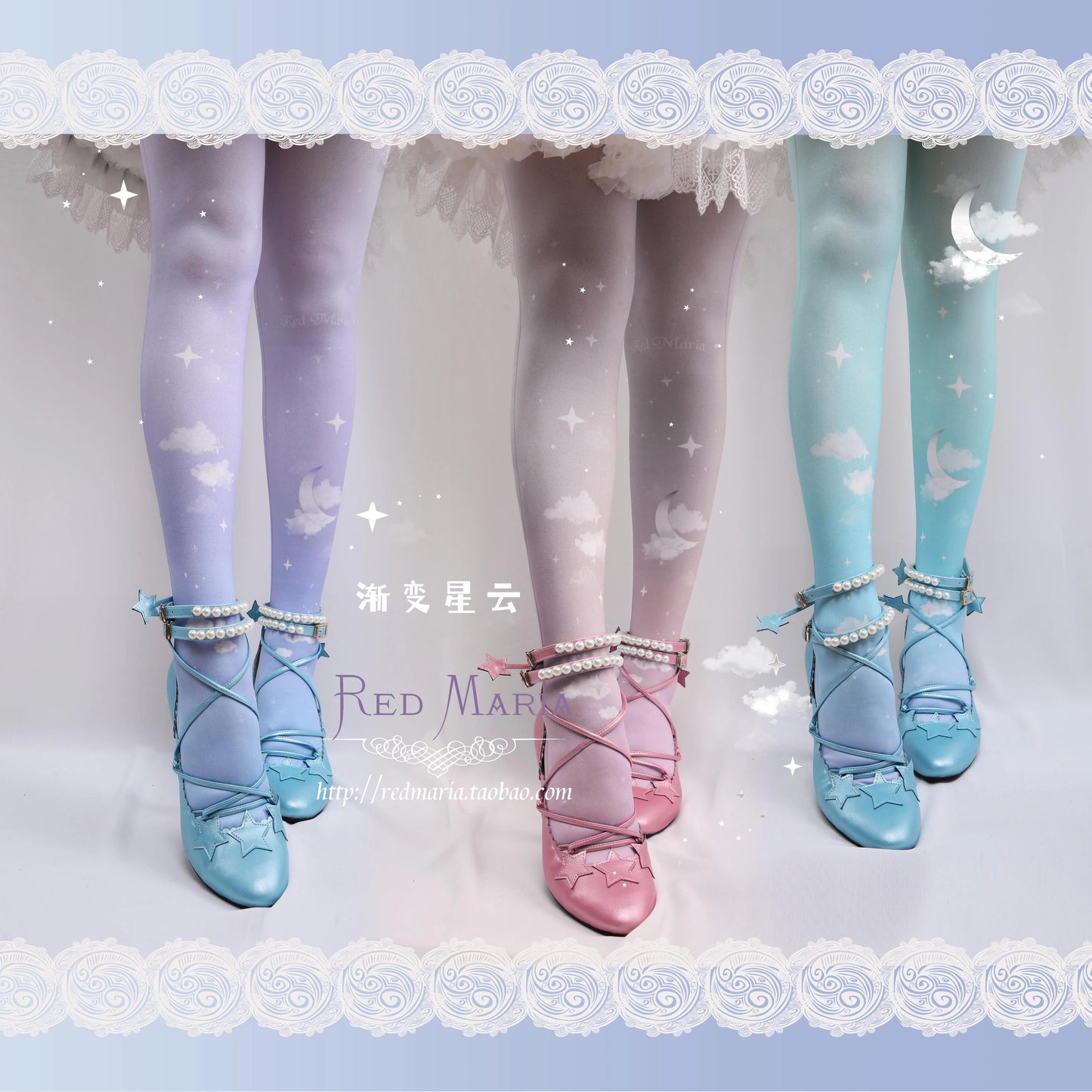 original Lolita Women Stockings Retro Cotton Socks Female Girls Lo Gothic Style Duplex Printing Pantyhose Sweet Tights Leggings