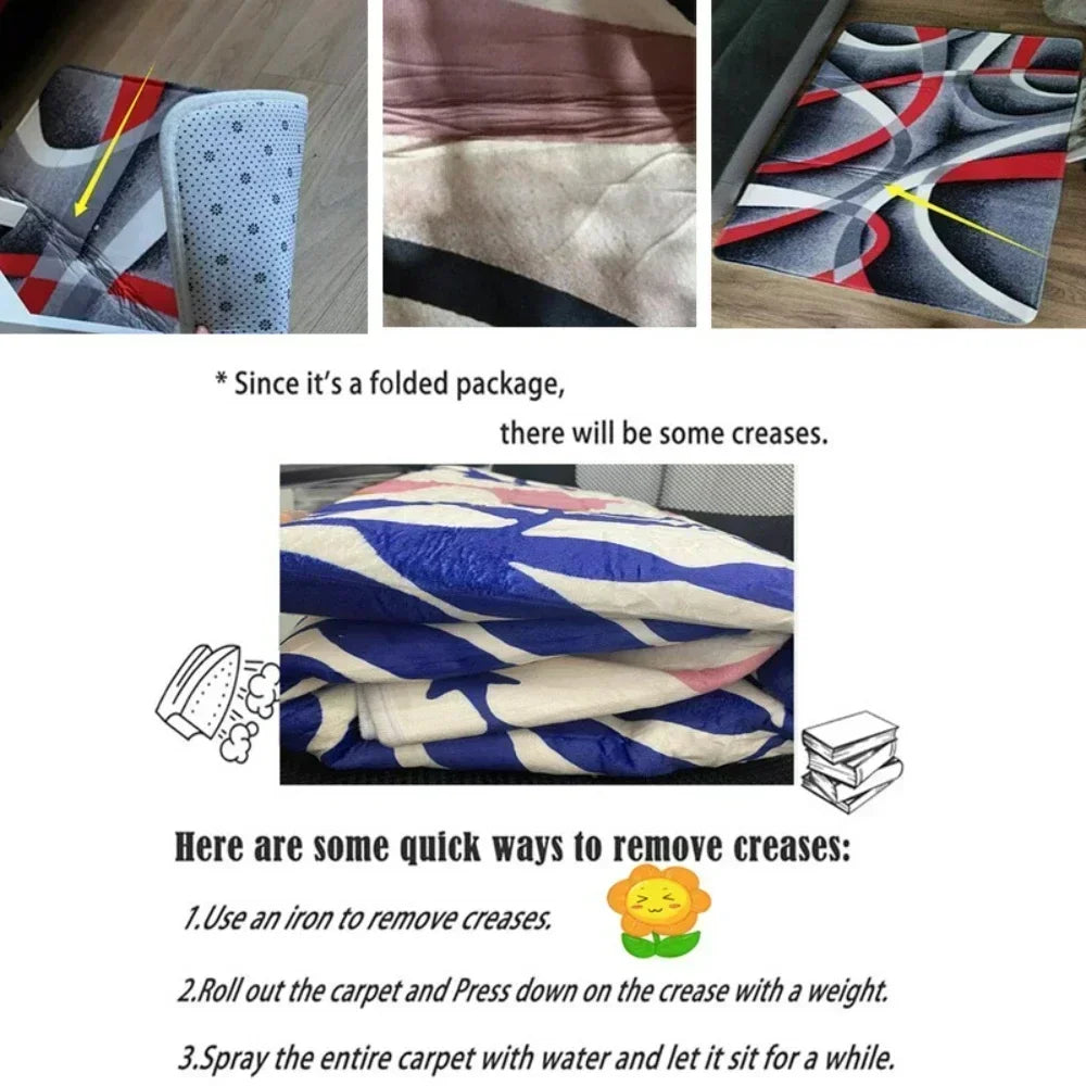 Christmas Santa Claus 3D Printed Rug Christmas Welcome Round Mat Rug Decor Christmas Home Decor Holiday Doormat Christmas Gift