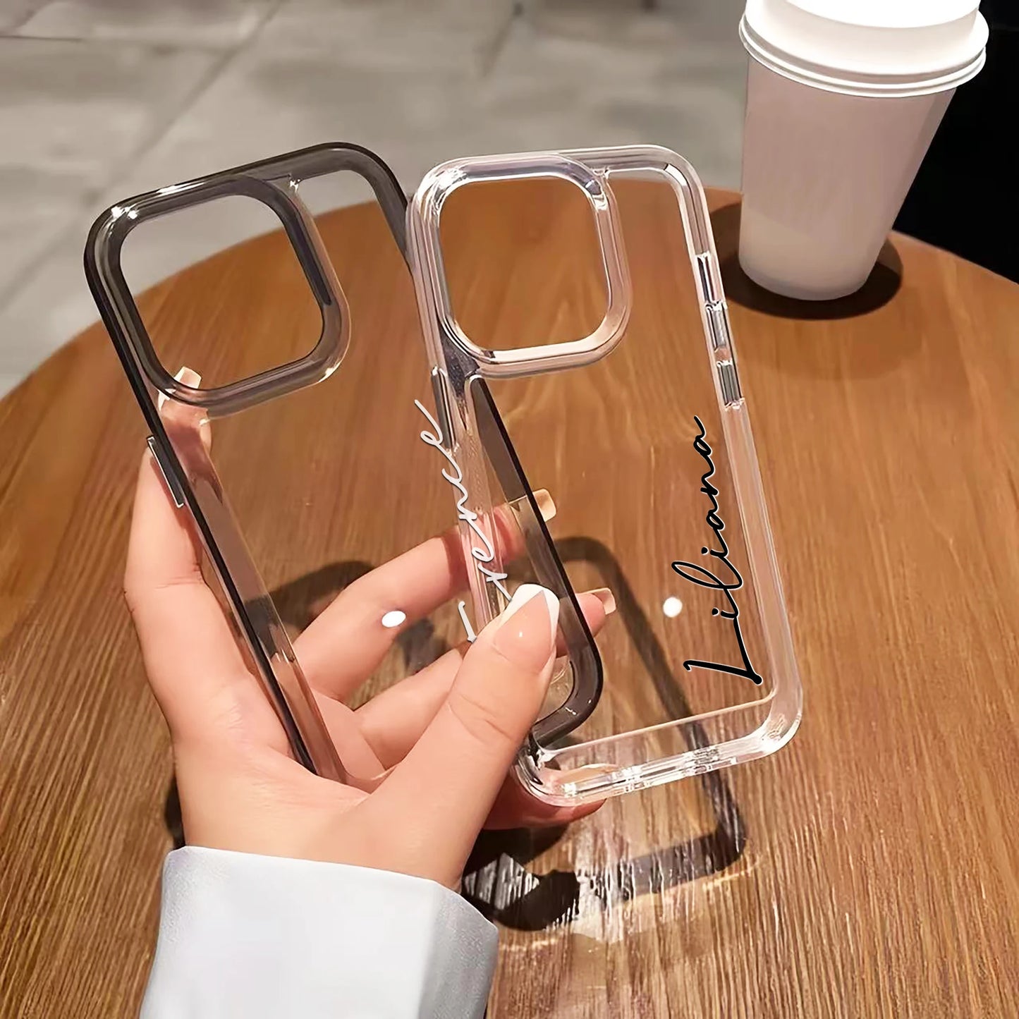 ﻿ Personalized Custom Name DIY Phone Case For iPhone 17 16 15 14 13 12 11 Pro Max Plus Clear Soft TPU Case Shockproof 17 Air