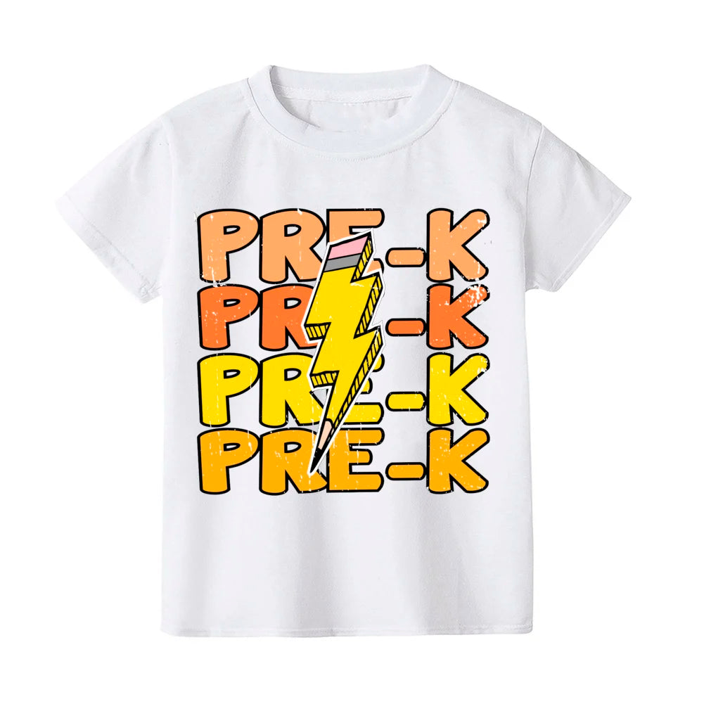 Hello Pre- K Kids Shirt Boys Girls Cute Clothes First Day of School T-shirt Back To School Gift Preschool Shirt Toddler Shirt