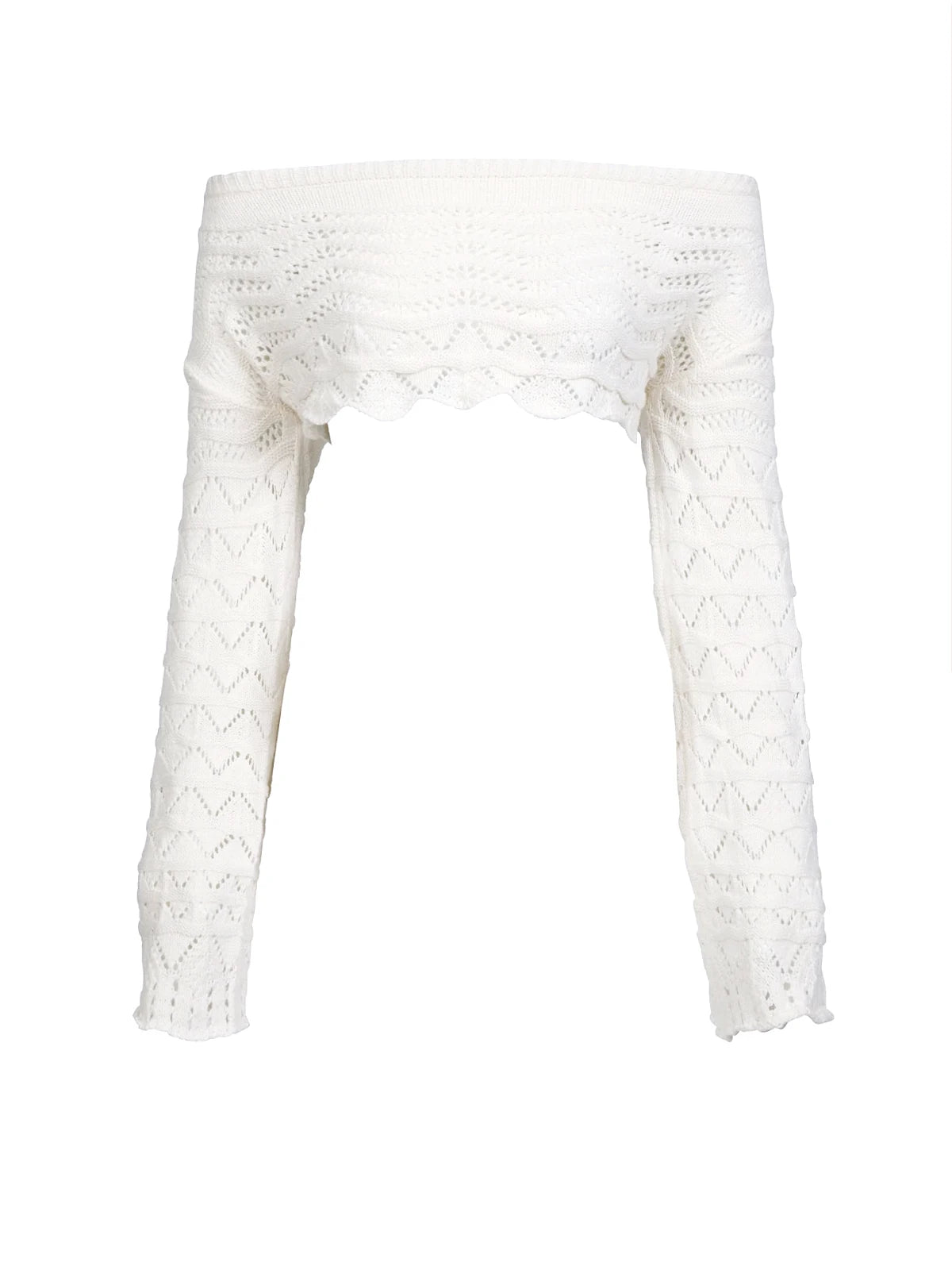 Sexy Knit One-neck Long Sleeve Short Top Drawstring Half Skirt Beach Two-piece 2025 Women Summer Swimsuit Cover Up Chic Set K172