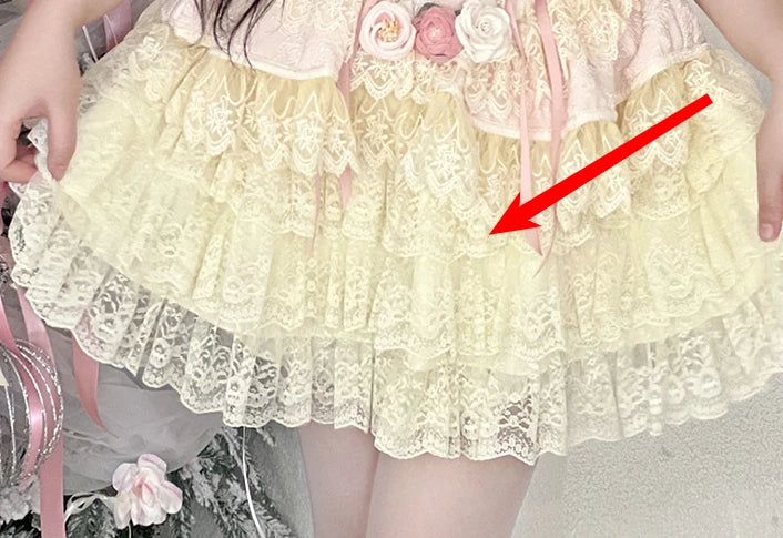 Original Romantic Atmosphere Cute Girls Skirt Sets 2025 Spring and Summer Sweet Lolita Tube Top Slim Top and Skirt 2-piece Set