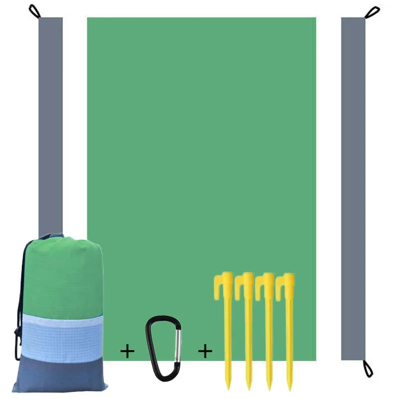 Oversized Sandproof Beach Picnic Mat Waterproof Pocket Beach Blanket Outdoor Tent Sunscreen Foldable Lightweigh Beach Towels