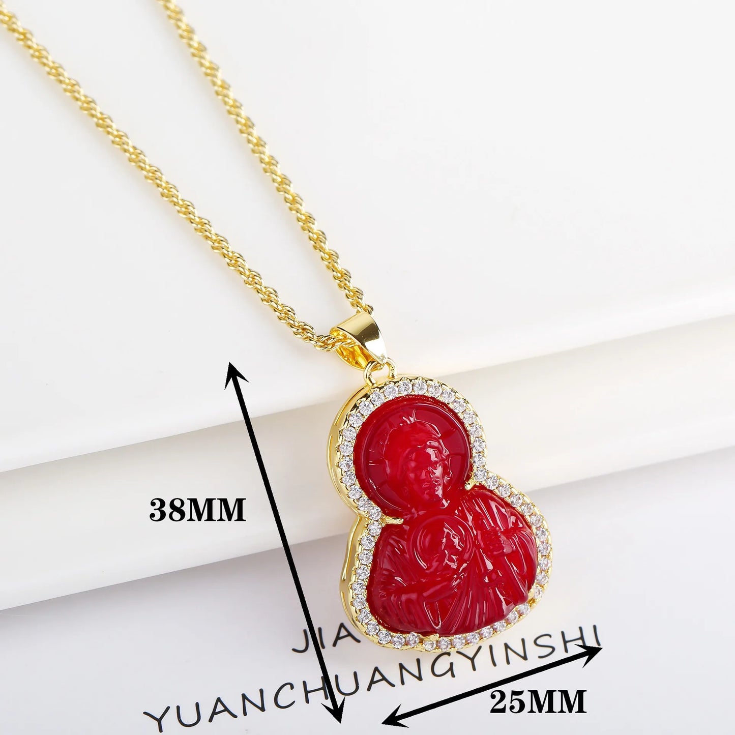 High Quality 4 Color Stone Classic Zirconia St. Jude Judas Pendant Fashion for Man Woman Religious Jewelry Party Birthday Gift