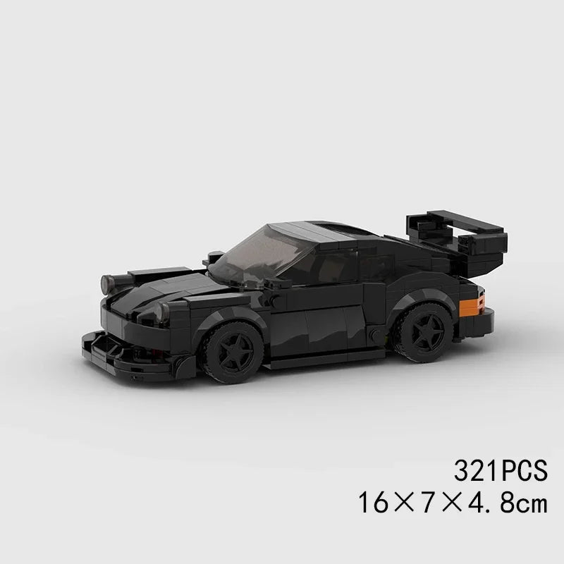 MOC Car Speed R34 488 Pickup R32 Racing Vehicle Model Building Block Super Race brick Christmas Gift City Technical rally sport