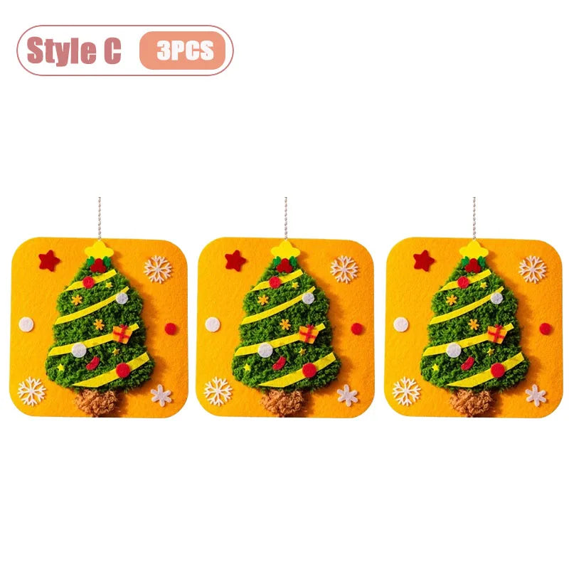 1-10PCS Christmas Gift DIY Felt Sewing Kit for Kid Handicraft Activity Preschool Toy Thread Painting Educational Craft Materials