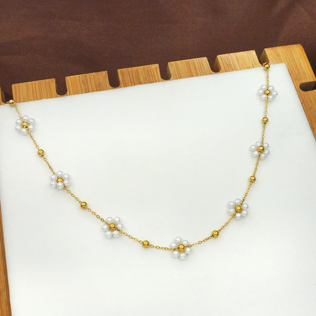 Women's Small White Petal Necklace - Best Gift for Her Birthday, Valentine's, Christmas, Halloween, Party Dates