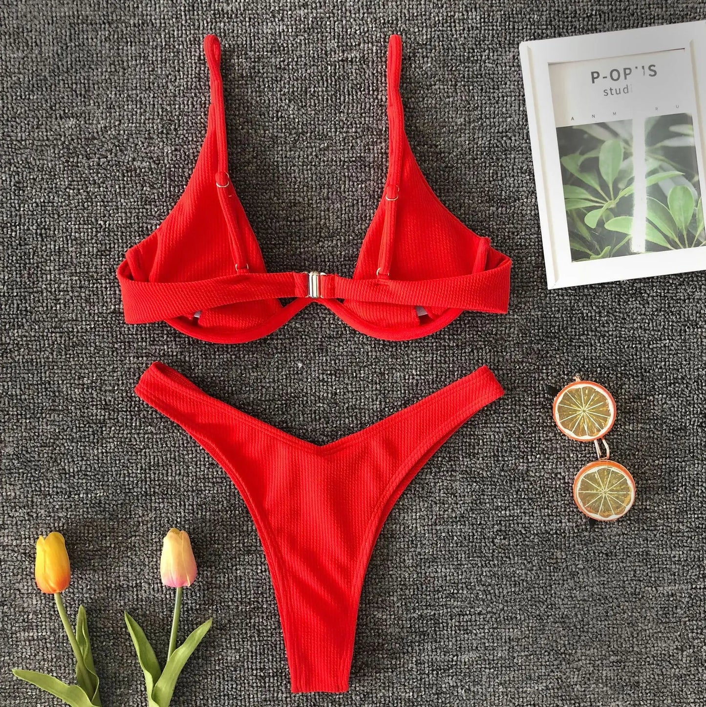 Neon Green Sexy Underwire Bikini Set 2024 Women Solid Leopard Push Up Micro Swimsuit Summer Bathing Suit Thong Swimwear Biquini