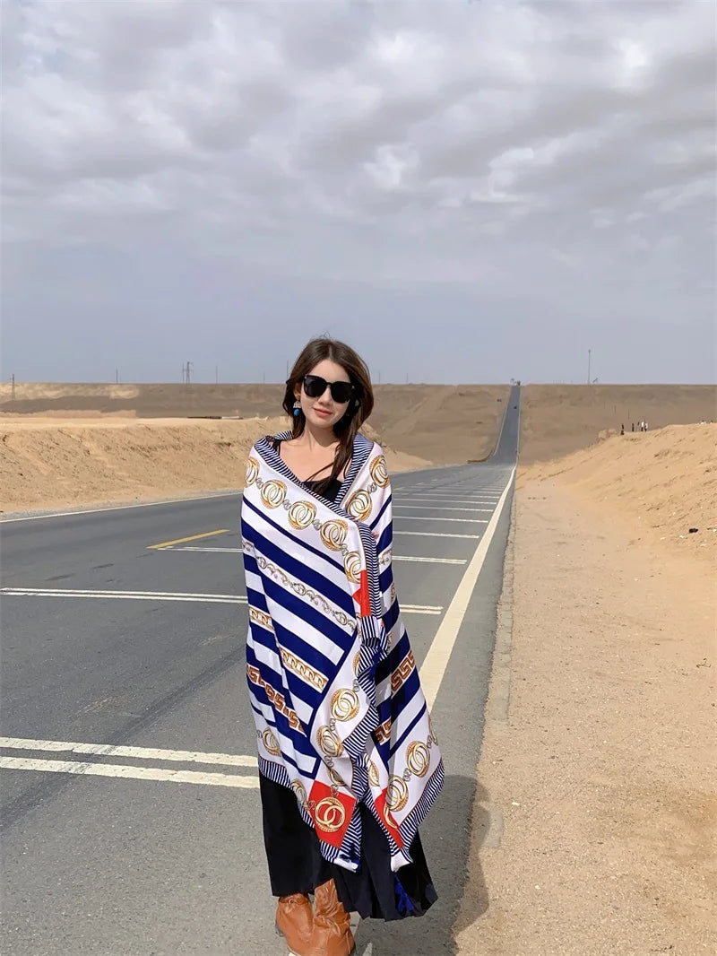 Travel Beach Sunscreen Scarves for Women Bikini Large Sarong Wrap Scarf Brazilian Swimsuit Bathing Cover-ups 17 Styles 90x180cm