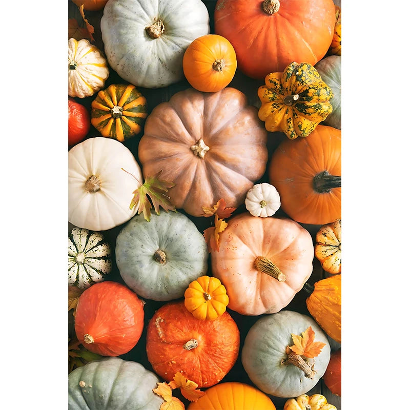 Autumn Yellow Leaves Fall View Landscape Wall Art Print Canvas Painting Pumpkin Halloween Poster Picture Living Room Home Decor