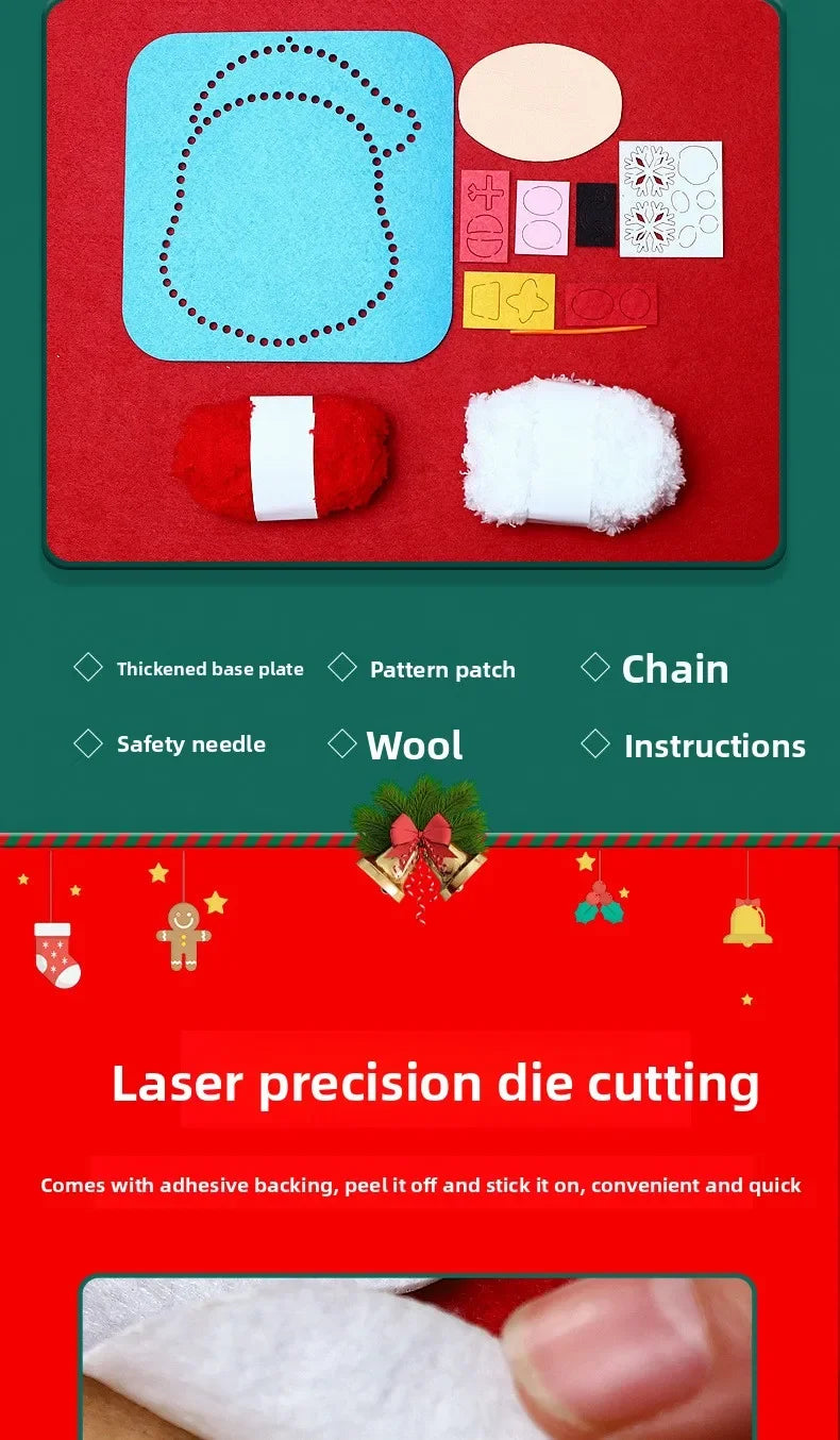 1-10PCS Christmas Gift DIY Felt Sewing Kit for Kid Handicraft Activity Preschool Toy Thread Painting Educational Craft Materials