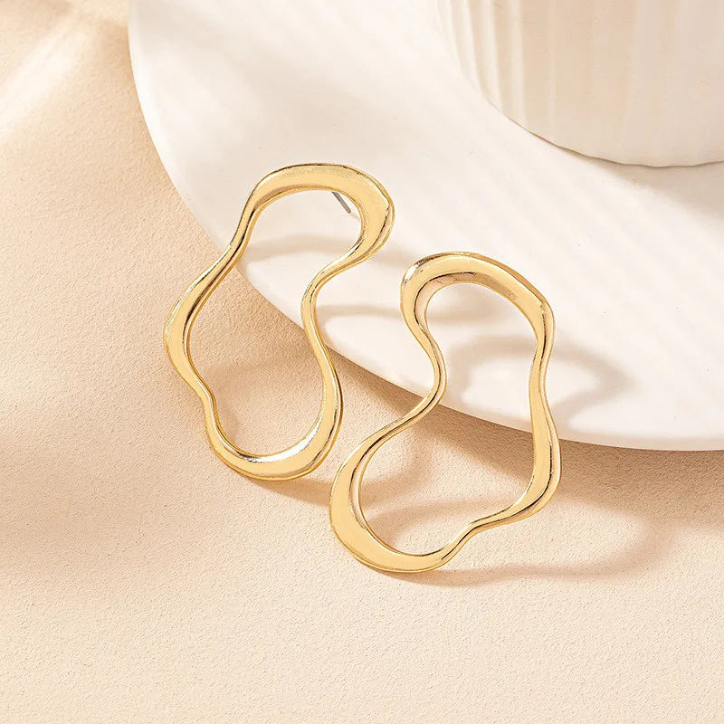 Minimalist Line Geometric Irregular Big Earrings For Women Holiday Party Gift Fashion Jewelry Ear Accessories