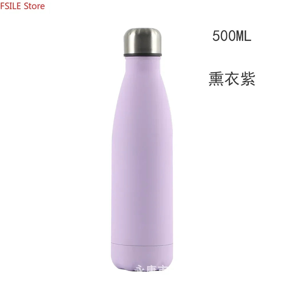 500/750/1000ml Double-Wall Insulated Vacuum Flask Stainless Steel Water Bottle BPA Free Thermos for Sport Water Bottles