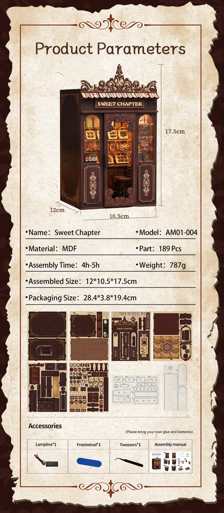 DIY Book Nook Kit Figurines Miniature Booknook Wooden Doll House 3D Puzzle Bookshelf  Dollhouses Toy For Birthday Christmas Gift