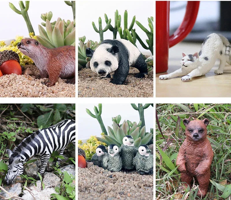 DIY Horse Race Model Horseman Farm Animal Figurines Action Ma Chang takes a shower Emulation Toys for Children Christmas Gift