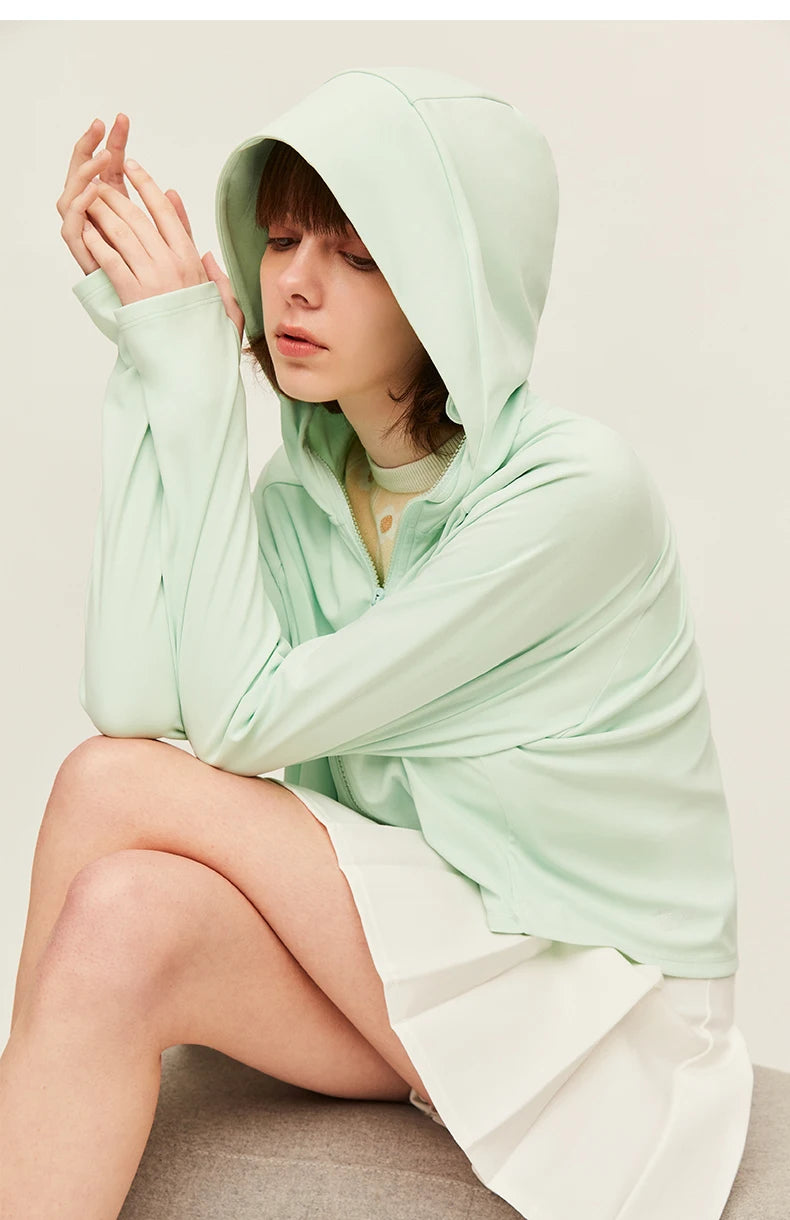 OhSunny Anti-UV UPF 50+ Sun Protection Coats Hooded Professional Sunscreen Loose Batwing Sleeve Outdoor Cycling