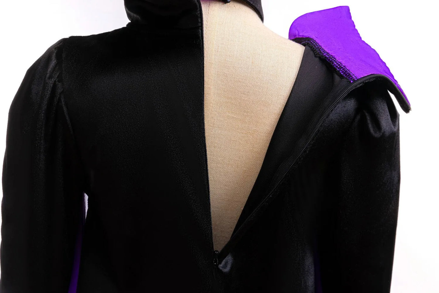 Halloween Costume Girls Cartoon Maleficent Cosplay Dress Children Fancy Witch Disguise Robe Carnival Devil Queen Dot Tulle Frock
