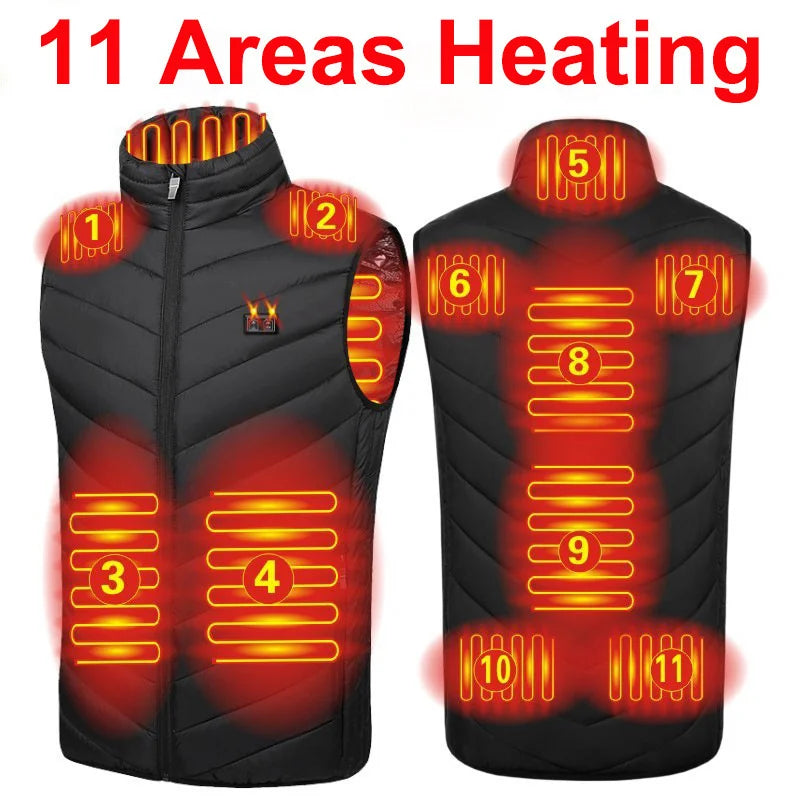 17 Areas Usb Heated Jacket Men Women Electric Heated Vest Heating Vest Heated Bodywarmer Usb Inner Heat Vest Veste Chauffante