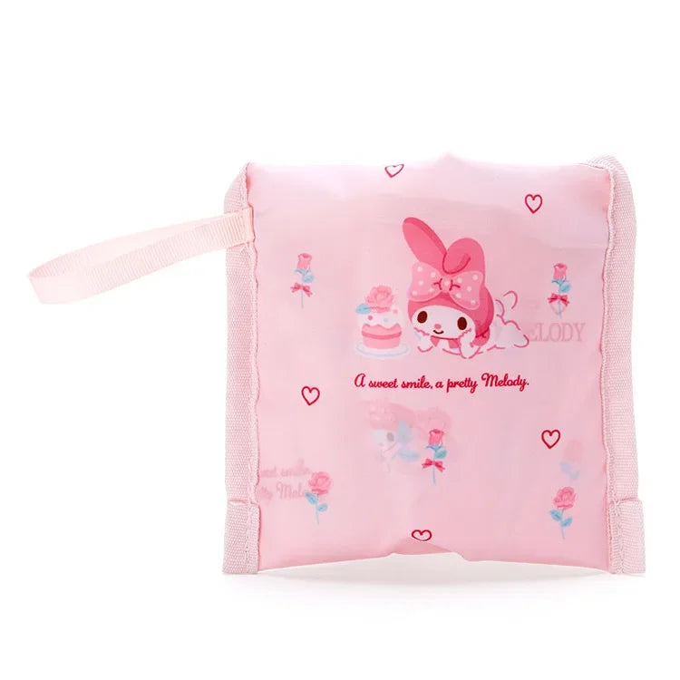 Foldable Hello Kitty Kuromi Melody Cinnamon Cartoon Storage Bag Organizer Folding Large Capacity Shopping Bag Christmas gift