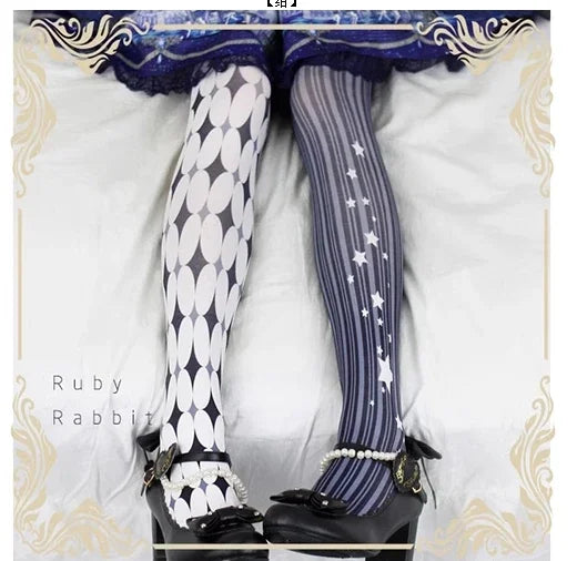 Lolita Fashion Printing Tight Pantyhose Sexy Stockings Gothic Halloween Body Stockings for Women Thin Pantyhose Sexy Tights