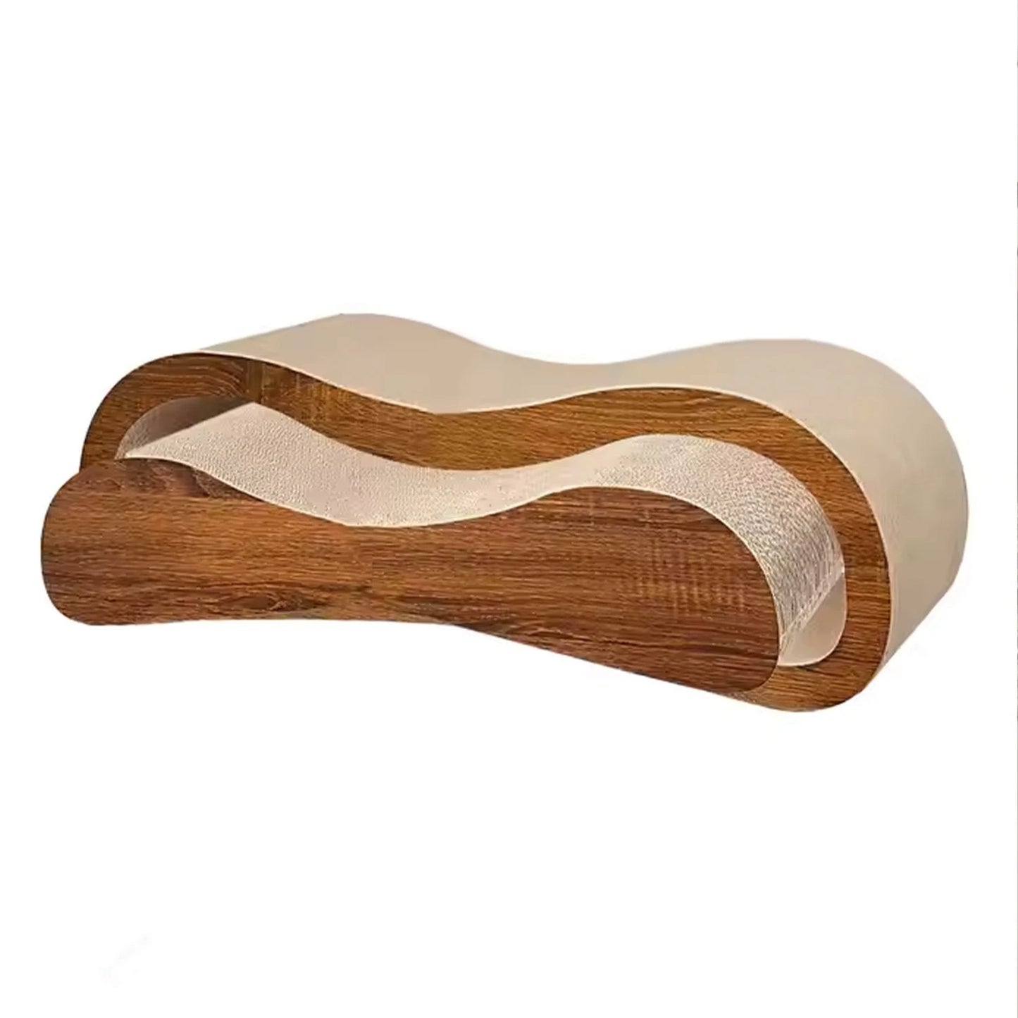 2 in 1 Cat Scratcher Cardboard Lounge Bed, Cat Scratching Post, Durable Board Pads Prevents Furniture Damage