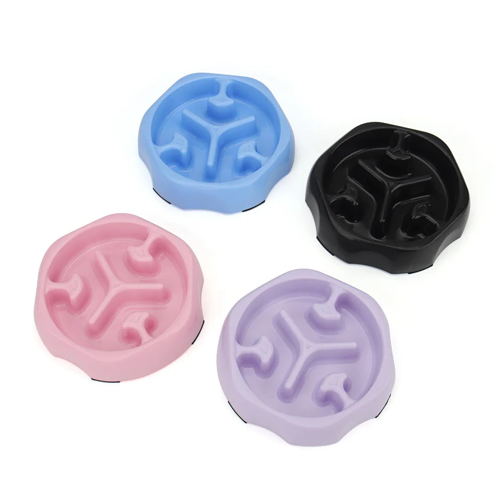 Small Dog Slow Food Bowl Anti Choking Cat Pet Bowl Puppy Feeder Supplies Square/Round
