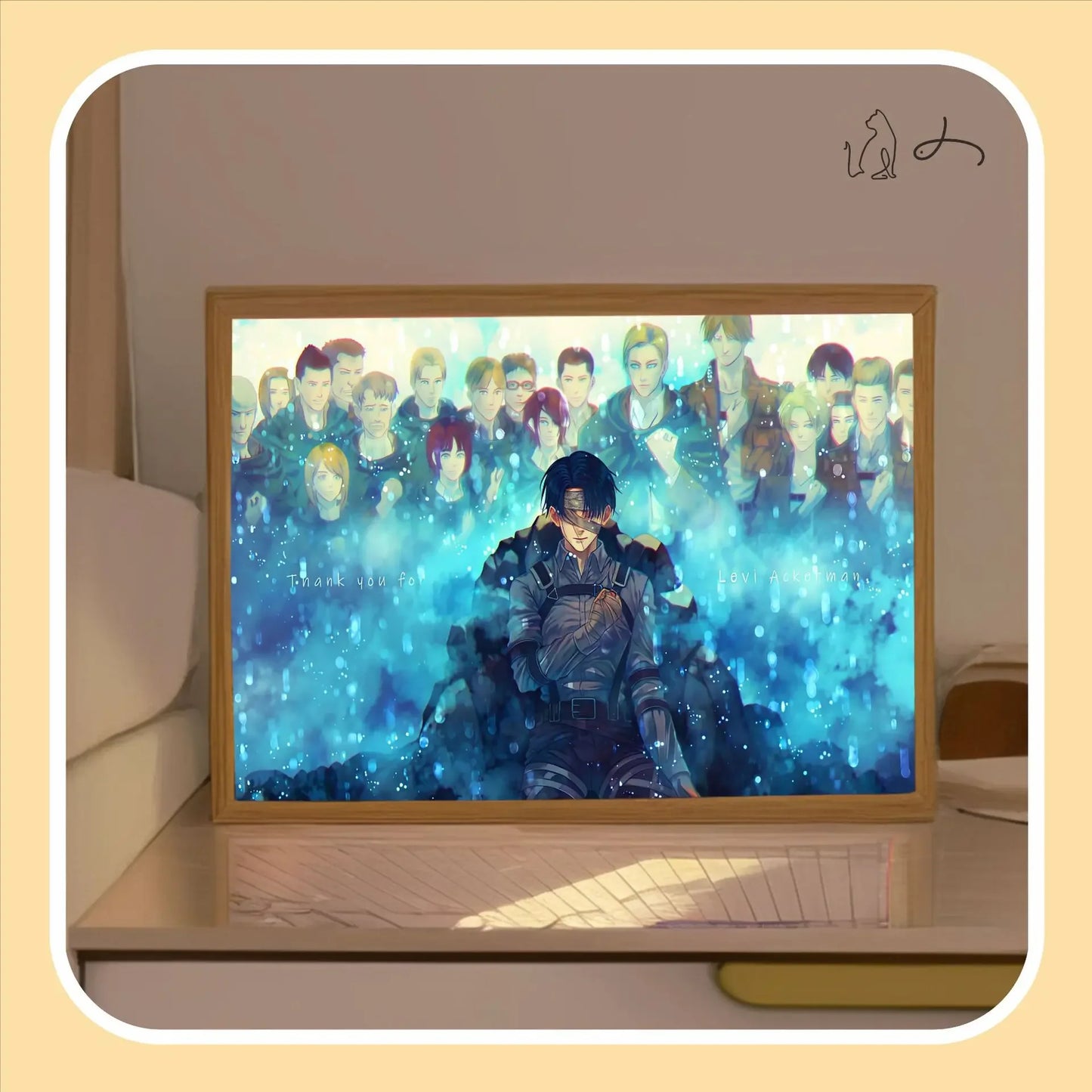 Hot INS Anime Attack on Titan LED Night Light Colorful USB Plug in Three Color Lighting Surprise Desk Lamp Christmas Gift Toy