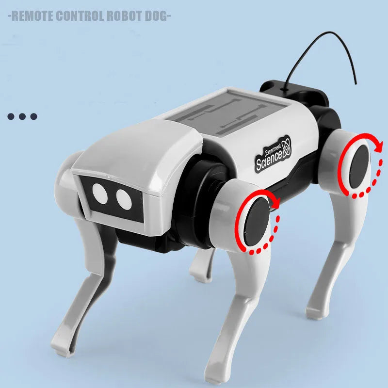 Children's Remote Control Mechanical Dog Mechanical Cat DIY Assembly Combination Walking Mechanical Dog Pet Toy Male