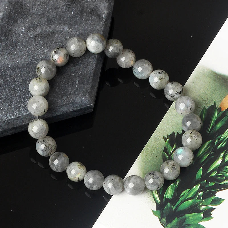 Original India Labradorite Beads Bracelets for Women Reiki Natural Stone Blue MoonStone Charm Bangle femme bijoux Couple Jewelry