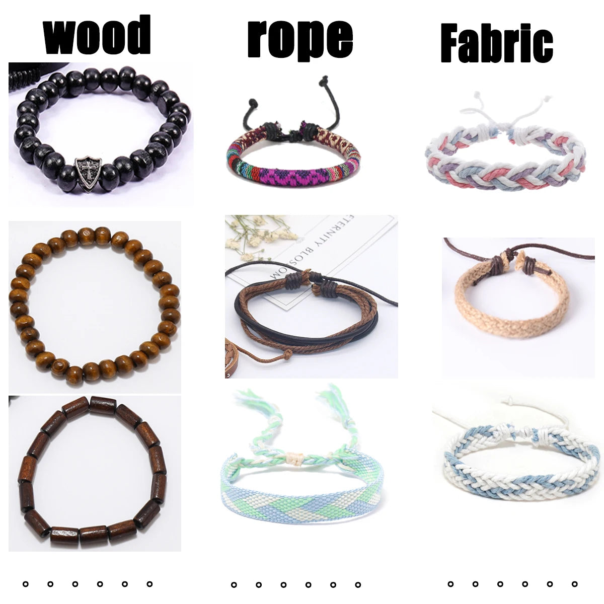 10PCS Random Style Men's Women's Webbing, Rope,Leather Bracelet Classical Festive Women Gift(Including But Not Limited to Pic)