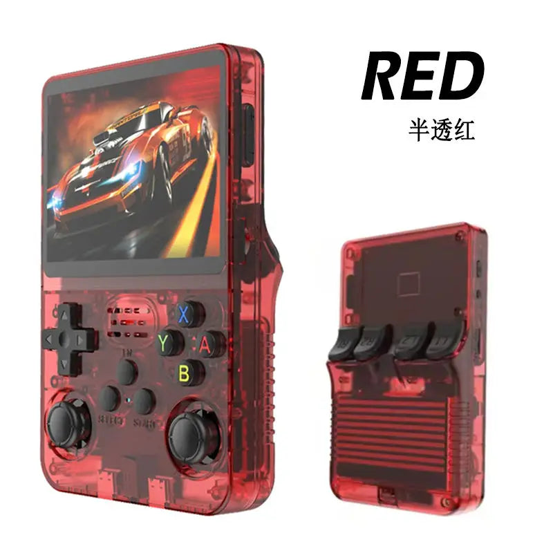 R36S Portable Handheld Game Controller with 3.5" HD Screen, Rechargeable Battery - Perfect Christmas Gift for Gamers