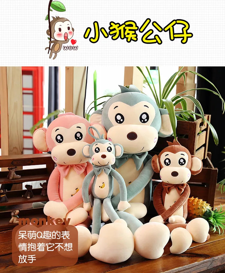 Creative Cute Cartoon Plush Toy Animal Monkey Long Arms And Long Legs Doll Baby Sleeping Comfort Pillow Christmas Gift
