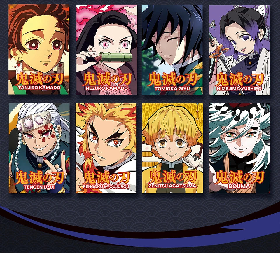 Demon Slayer Collection Card Black and White Tone Creative Line Draft Color Paper Card Encouraging Child's Christmas Gift Toys