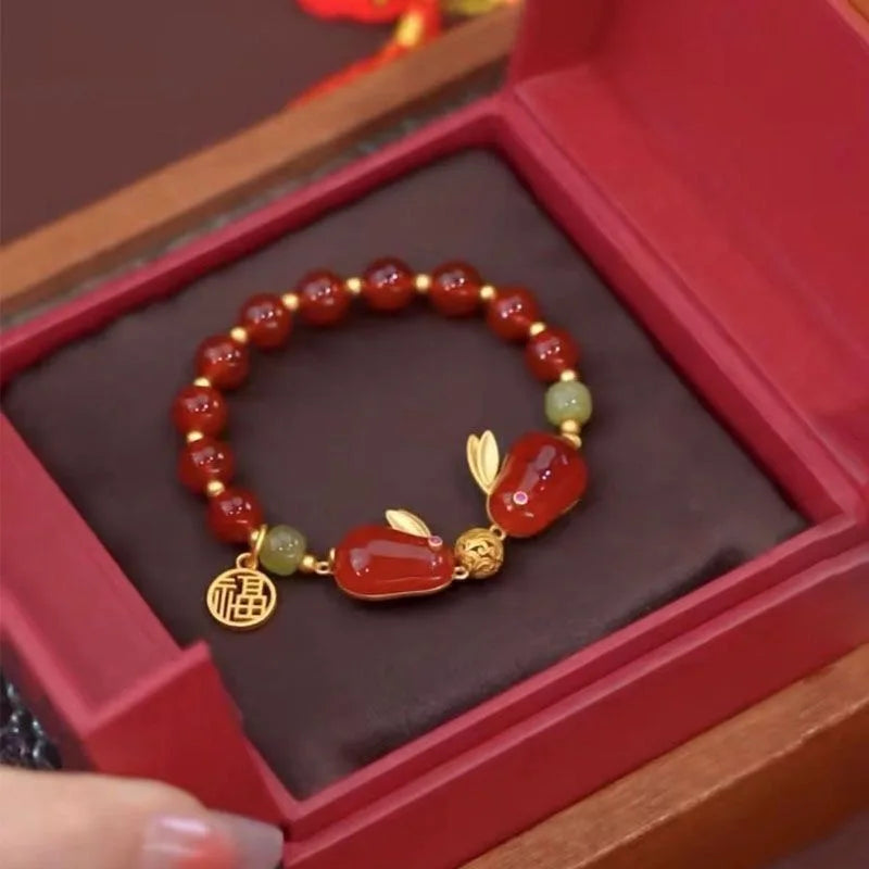 Natural White Opal Lucky Wealth Gelang Bracelet Beaded Bracelet Charm Lucky Wealth Bracelet for Men and Women Trendy Jewelry