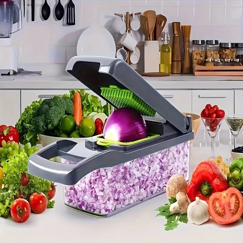Multifunctional Vegetable Chopper 14 In One Chopper Handle Food Grate Chopper Kitchen Vegetable Slicer Dicing Machine Cutting