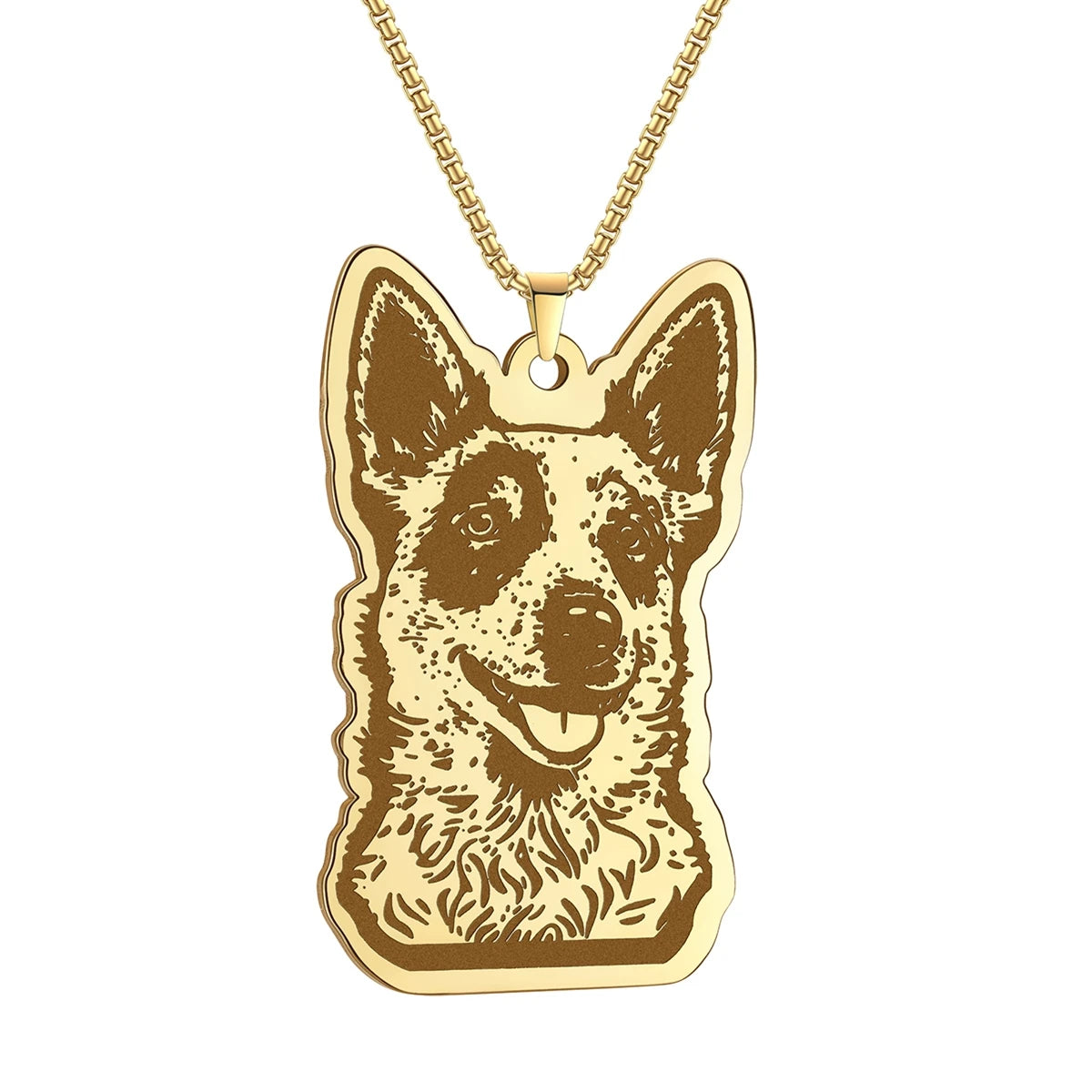 Kinitial Cute Dog Puppy Pendant Necklace For Women Men Stainless Steel Charm Necklace Wholesale Christmas Gift Jewelry