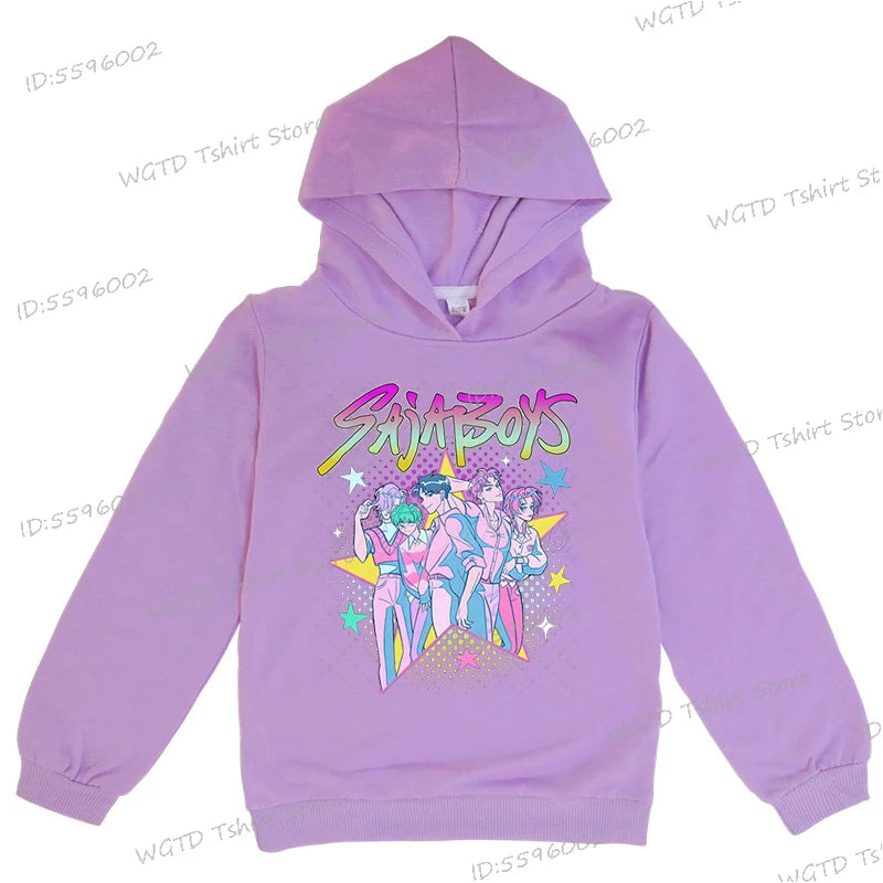 Children's Clothing KPop Demon Hunters Saja Boys Graphic Hoodies 2025 Movie Fashion Casual Hoodie Baby Girls Boys Clothes Gifts