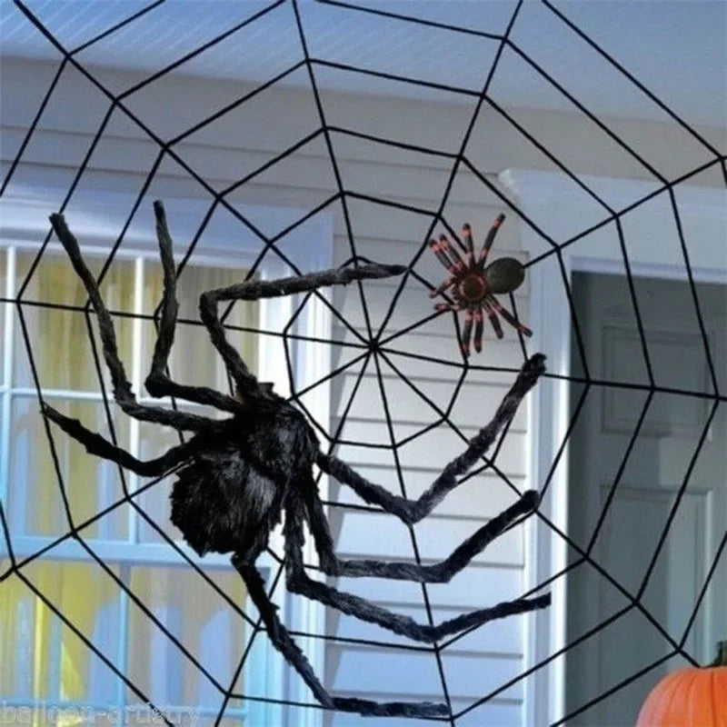 30cm/75cm Halloween Giant Black Plush Spider Decoration Haunted House Prop Indoor Outdoor Decor Halloween Decoration