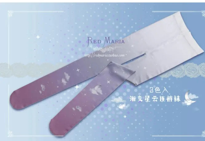 original Lolita Women Stockings Retro Cotton Socks Female Girls Lo Gothic Style Duplex Printing Pantyhose Sweet Tights Leggings