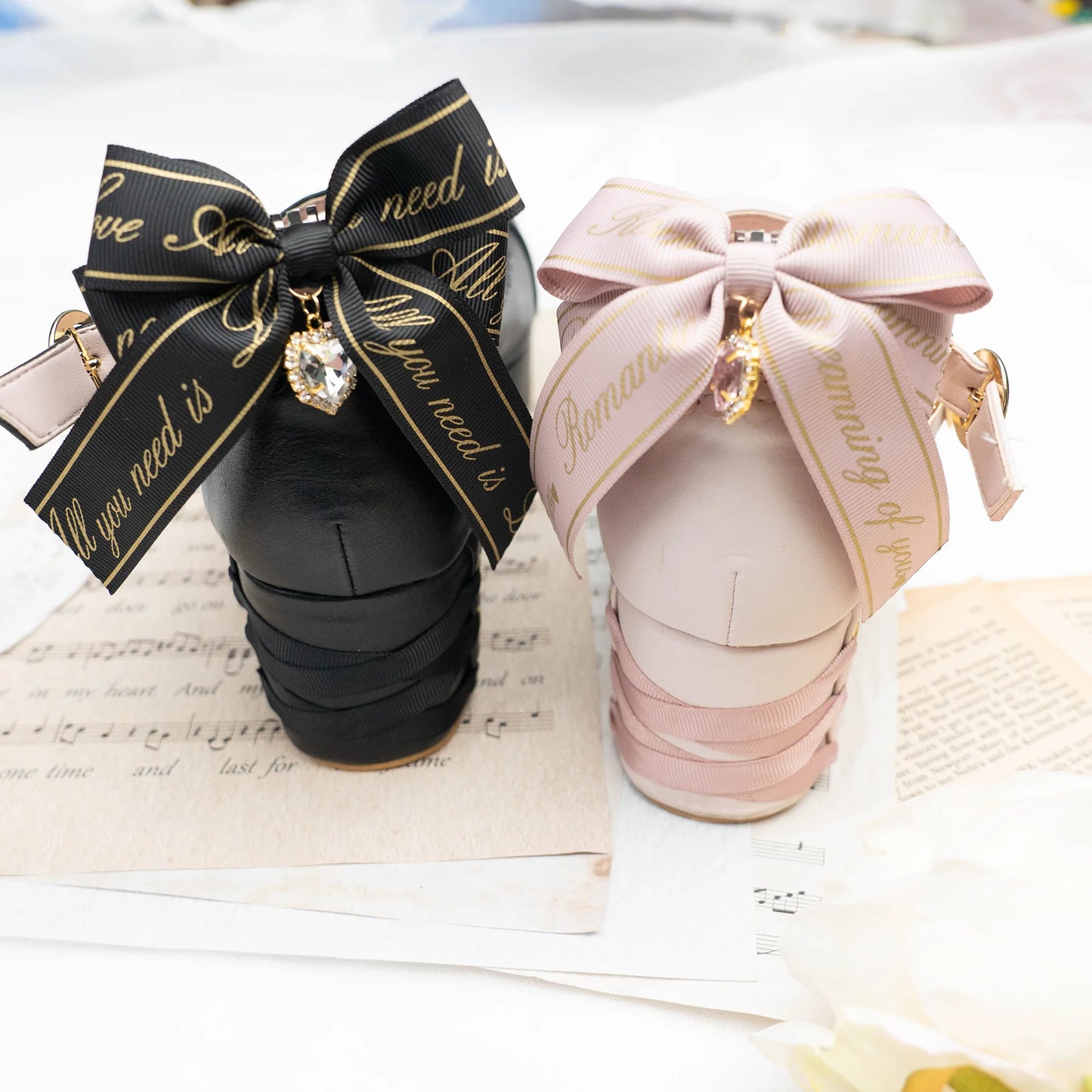 Japanese Style Lolita Shoe Clip Shoe Buckle JK Uniform Big Head Shoe Ornament Girls Sweet Bow Barrettes Hair Clips Accessories