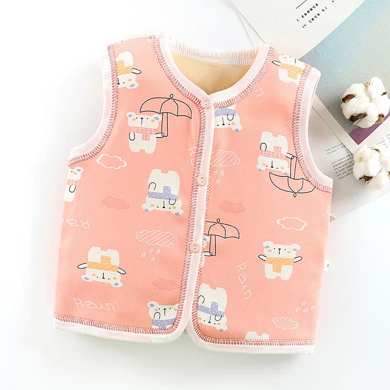 Unisex 6M-6Y Fall Vests Baby Girl Winter Clothes Kids Waistcoats Cardigan Children's Clothing Toddler Vest Boy Jacket Corduroy