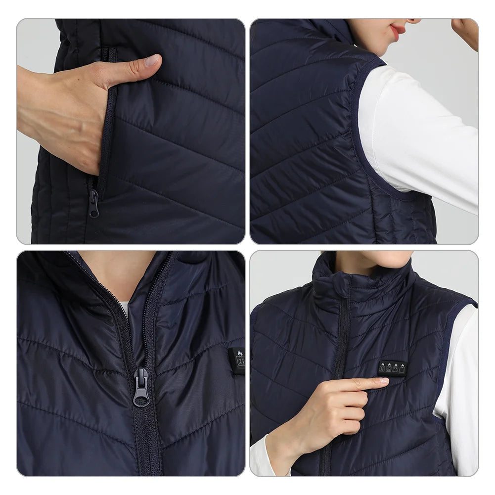 17 Areas Usb Heated Jacket Men Women Electric Heated Vest Heating Vest Heated Bodywarmer Usb Inner Heat Vest Veste Chauffante