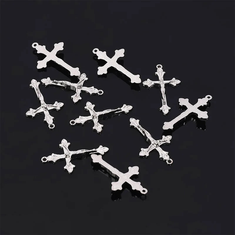 A variety of Christian retro little Virgin Mary connector Spirit Holy Jesus Father Anthony pendant cross bracelet connector 10