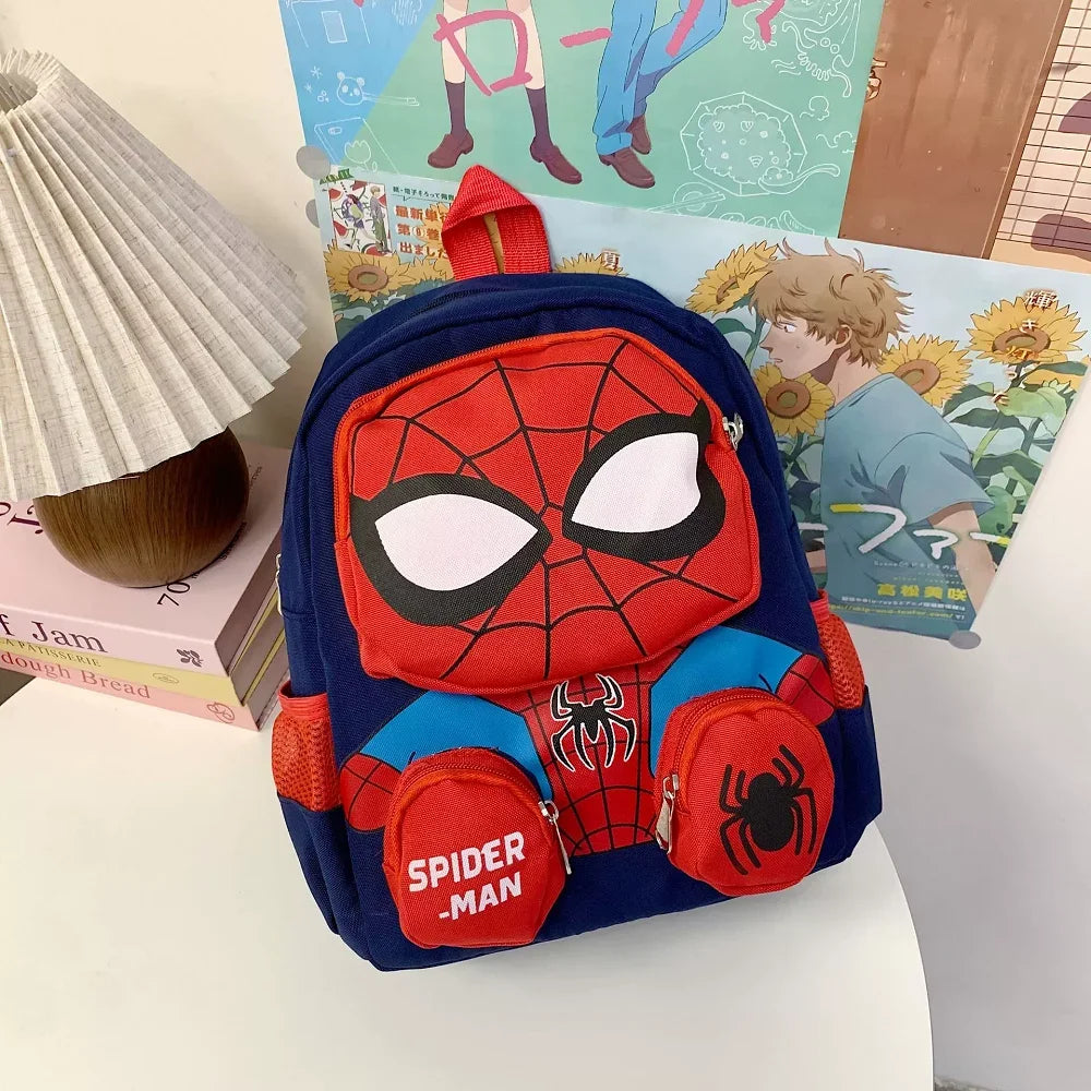 IN STOCK Cartoon Spiderman Backpack 3D Dimensional School Bag Kindergarten Shoulder Bag Student Back to School Christmas Gift