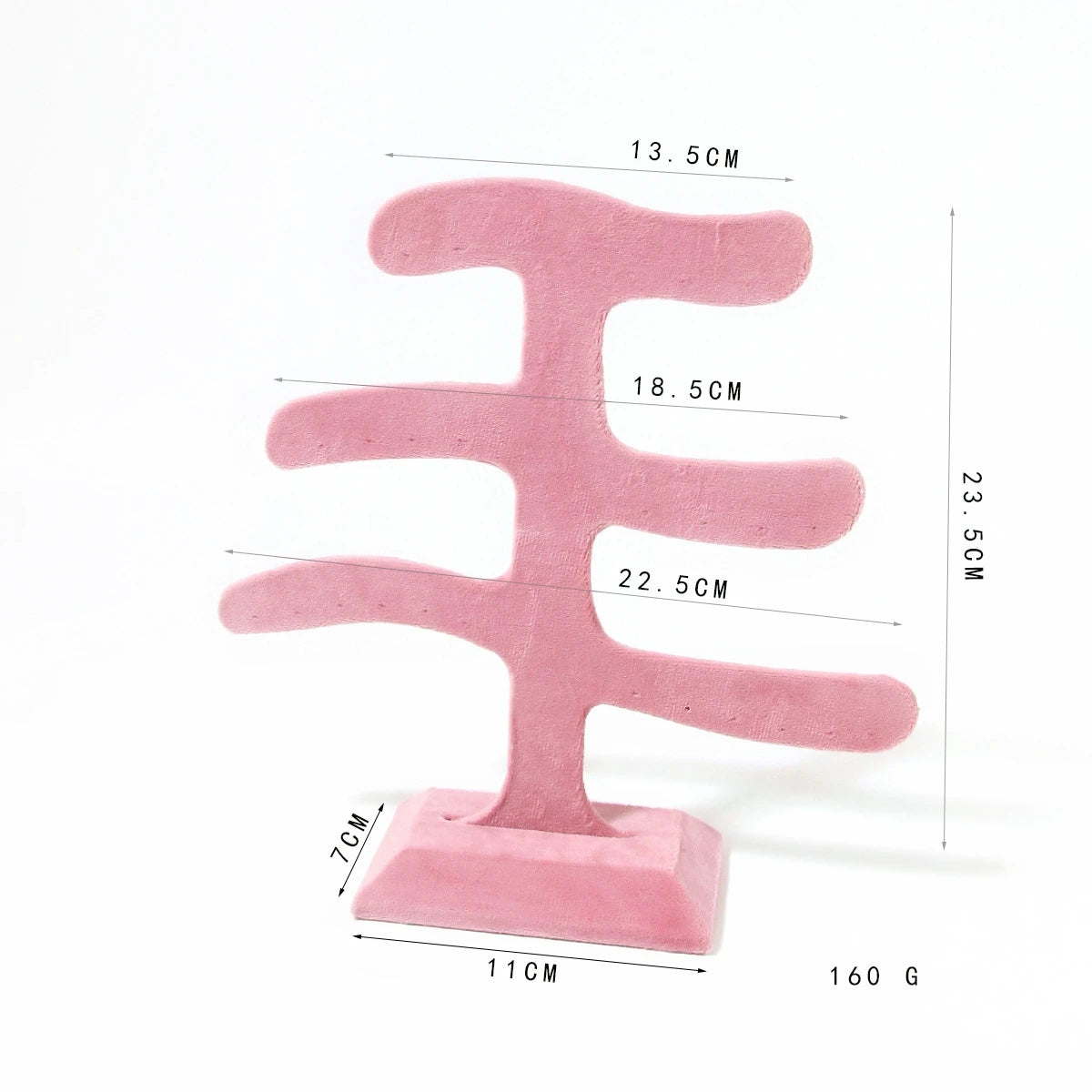 High End Pink Velvet Jewelry Display Props Ring Earrings Holder Necklace Bracelet Tray Organizer Jewelry Store Window Display