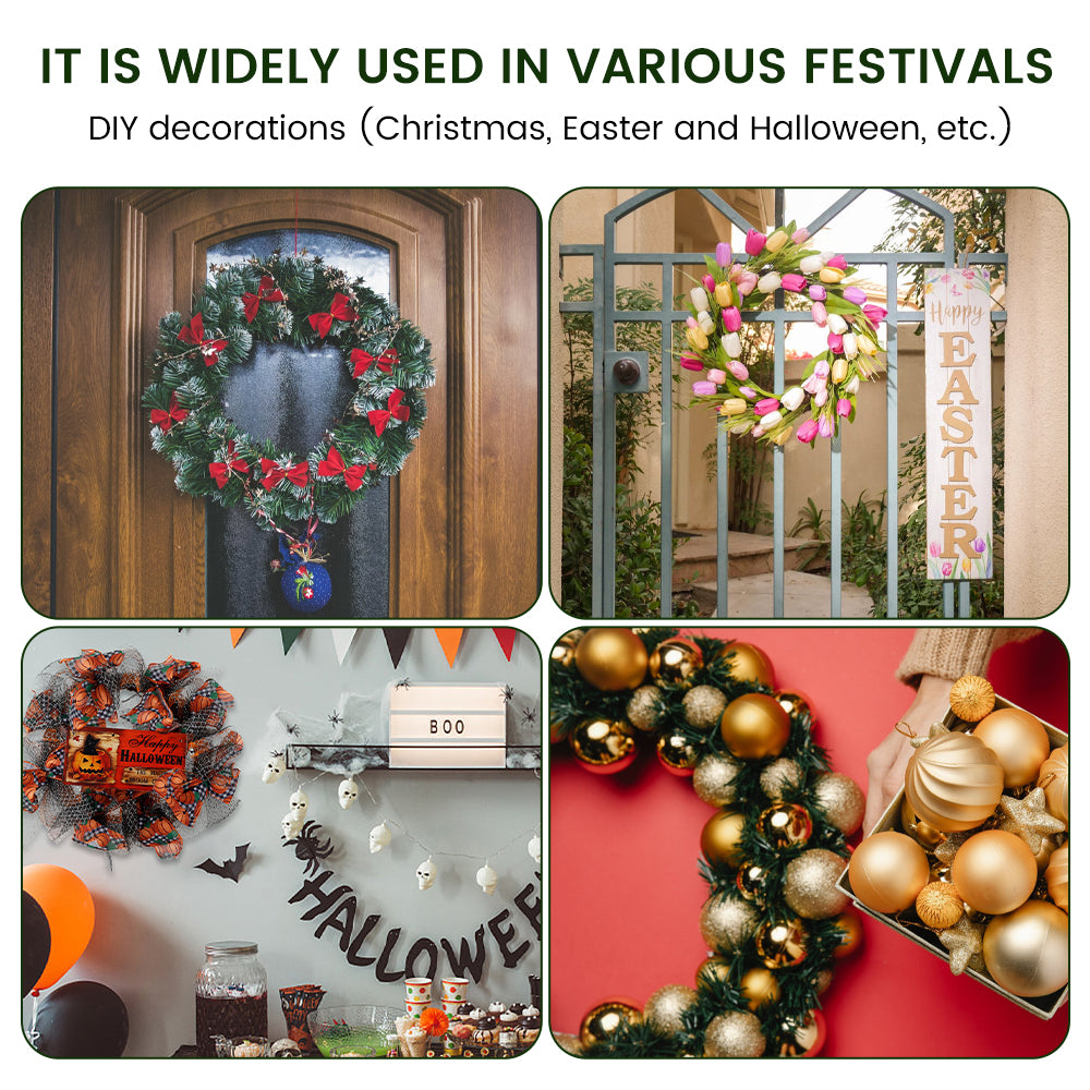 3/5Pcs Round Natural Rattan Wreath Stem Branch Ring Garland Wedding Birthday Party Decor Supplies Christmas Gift 15//20/25/35cm