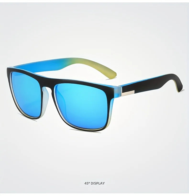 3Pcs Fantasy Gradient Mutipcolor Square Polarized Sunglasses AntiGlare UV400 Glasses Summer Party Driving Fishing Christmas Gift