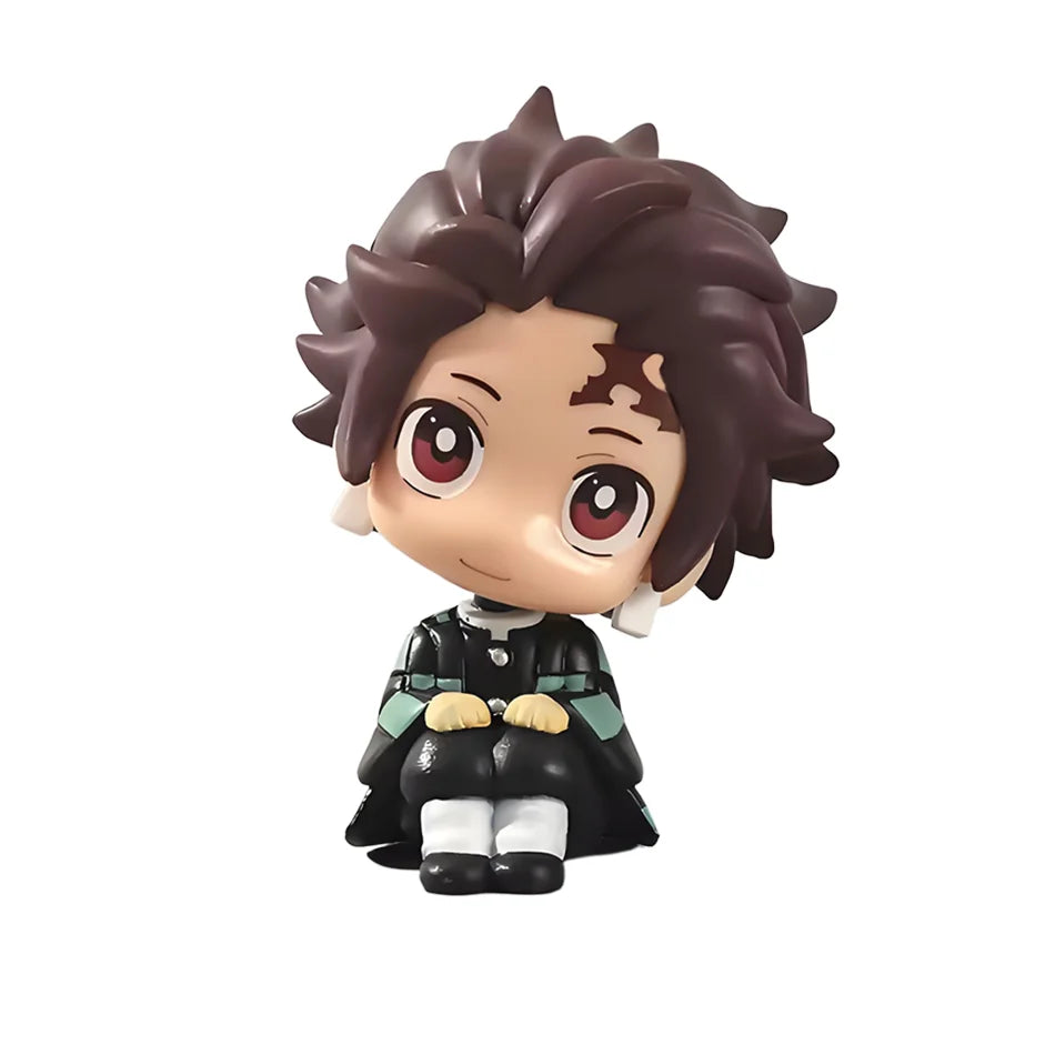 Anime Demon Slayer Kamado Tanjirou Kamado Nezuko Action Character Model Toy Series Doll Children's Birthday/Christmas Gift Toy