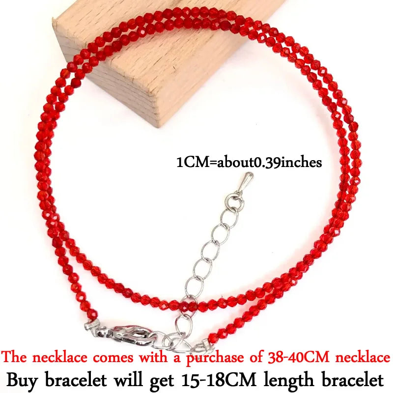 2-3mm Natural Stone Beaded Necklace Handmade Mini Tourmaline lapis crystal Energy Healing Female Bracelet for Women Jewelry Gift